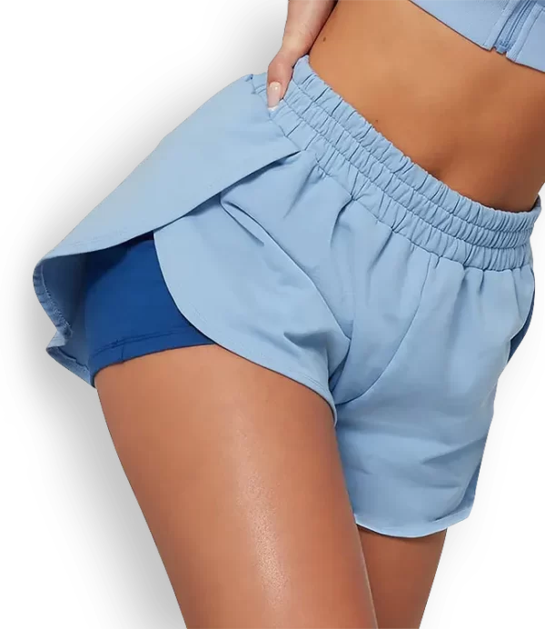 Aika.ro Pantaloni scurti dama sport albastri Anzu