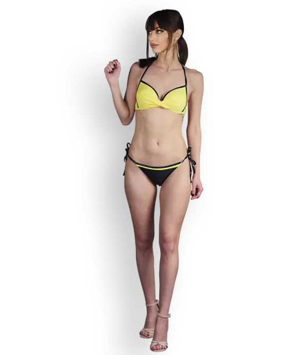 Aika.ro costum de baie galben Ami