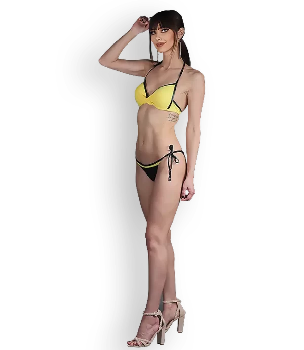 Aika.ro costum de baie galben Ami