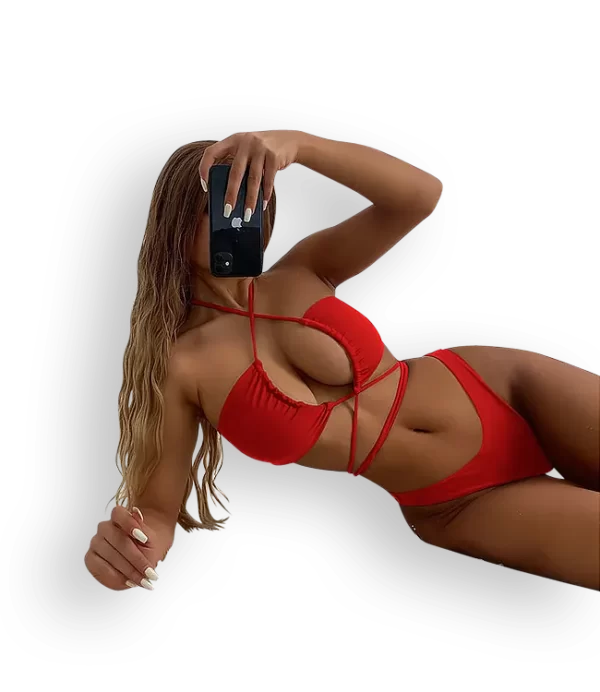 Aika.ro Costum de baie rosu Kyo