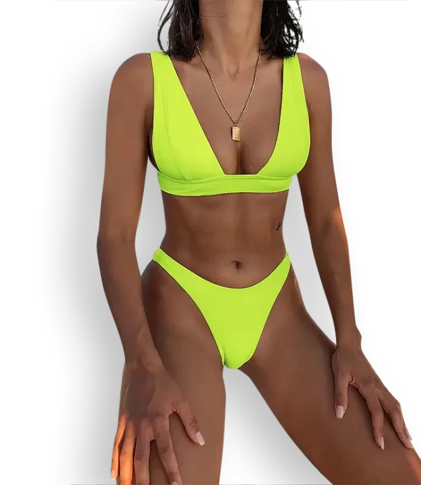 Aika.ro Costum de baie verde neon Gina