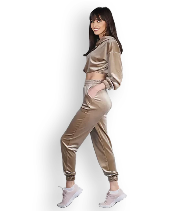 Aika.ro Trening dama catifea bej Hanako